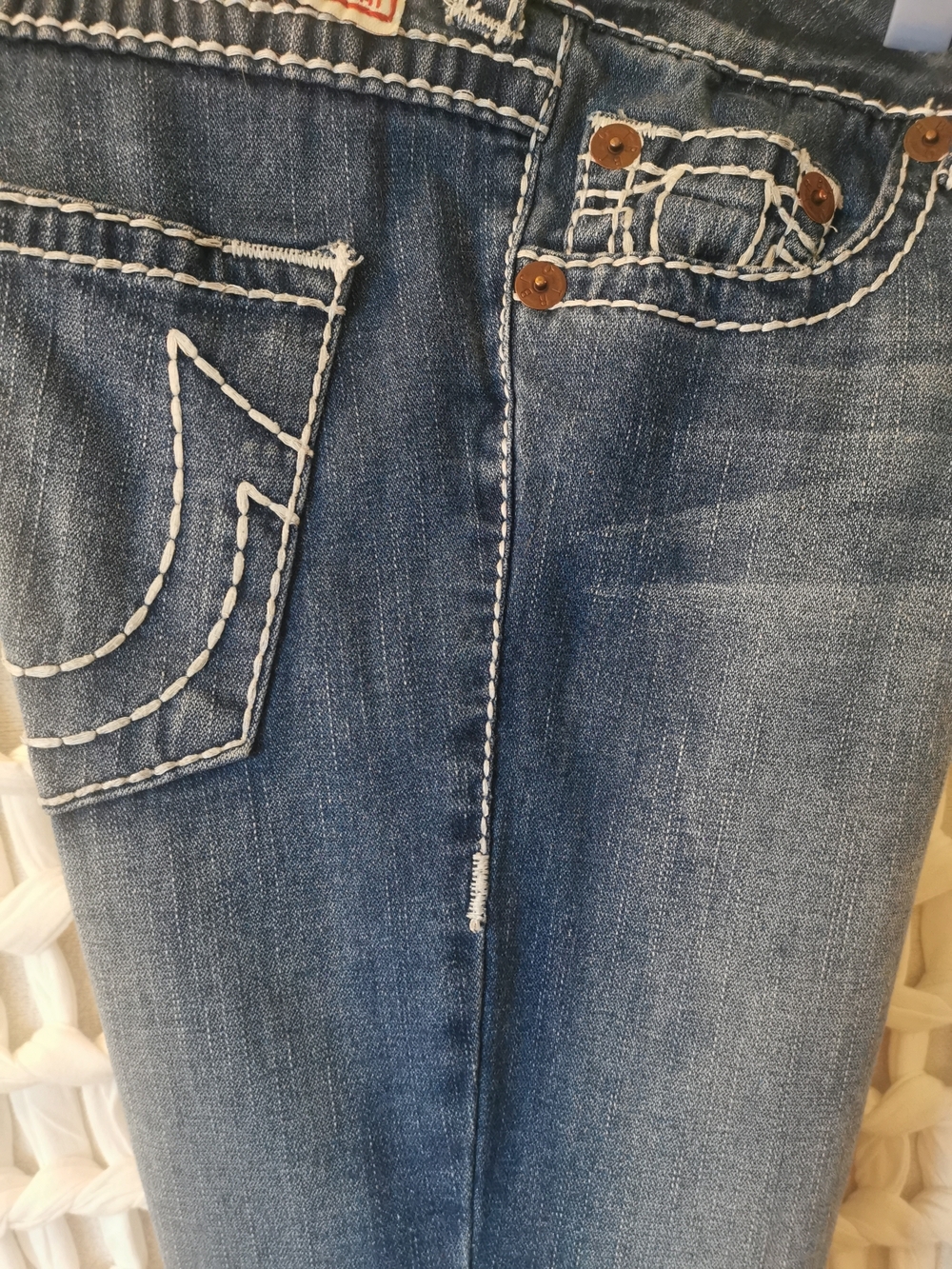 Vintage True Religion Billy Super T Low Rise Contrast Stitch Jeans USA 31